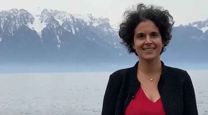 woman and mountains