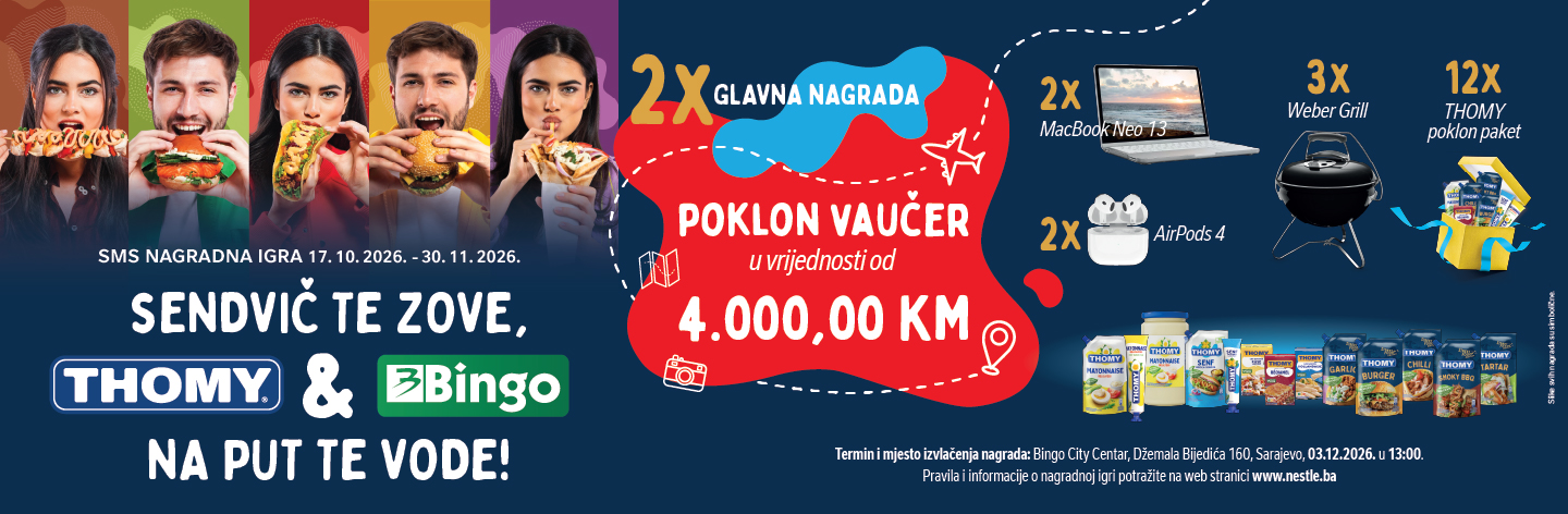 Sendvič te zove, THOMY i Bingo na put te vode!