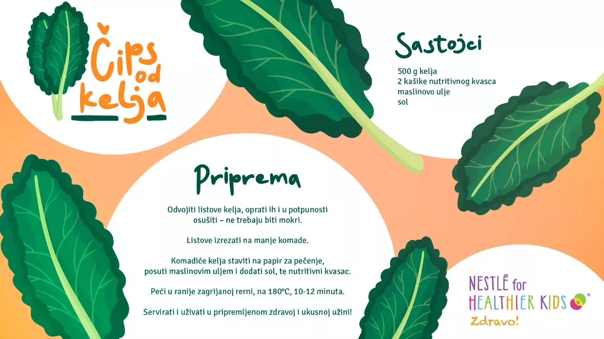 Nestlé recept – Čips od kelja