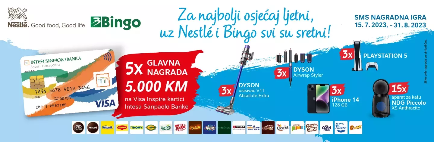 Nagradna igra: Za najbolji osjećaj ljetni, uz Nestlé i Bingo svi su sretni!